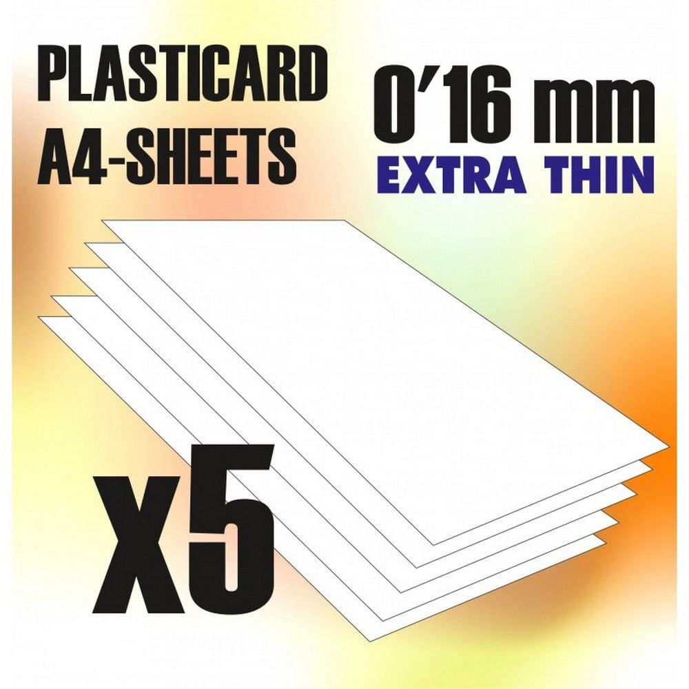 ABS Plasticard A4 - 0.16mm Combo x5 Sheets