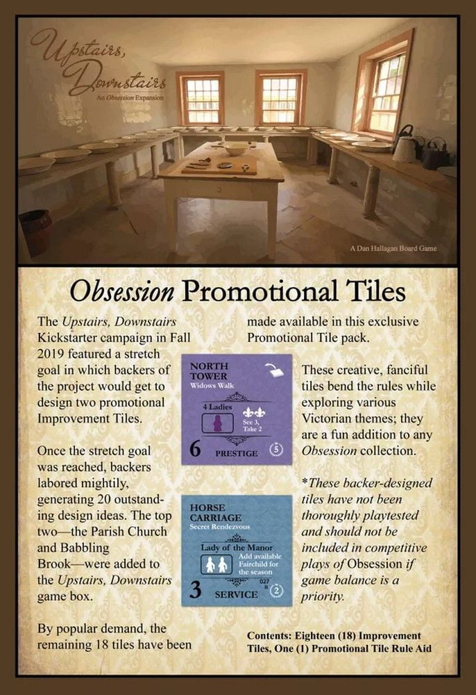 Obsession - 2nd Edition: Promo Tiles