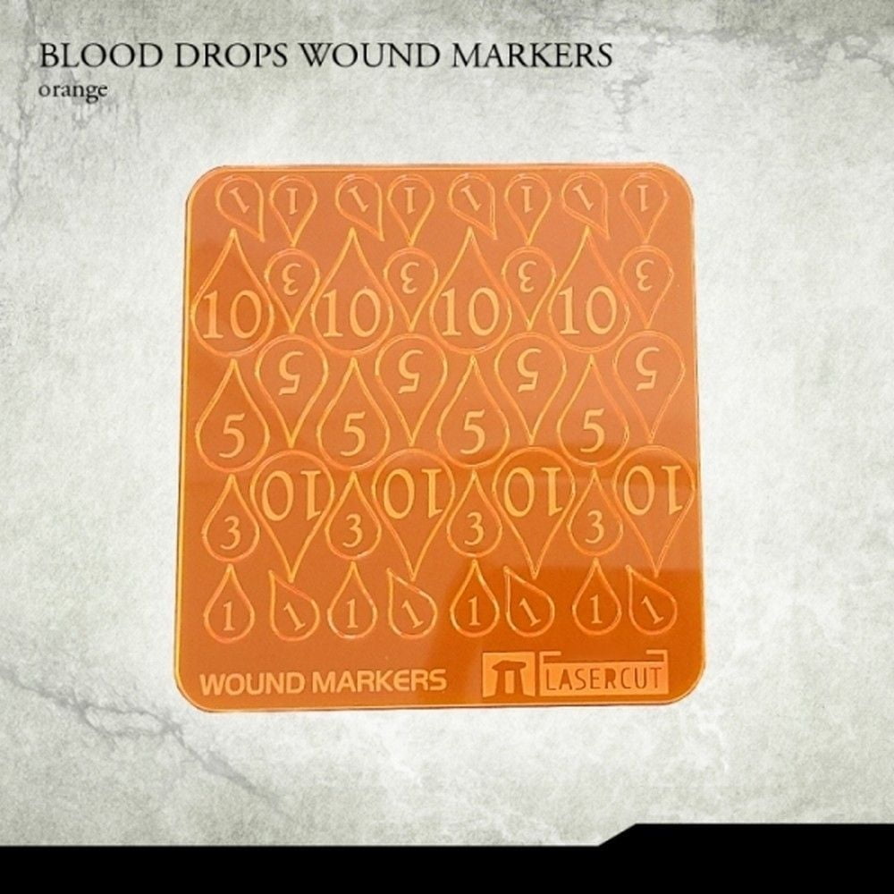 Blood Drops Wound Markers - Orange