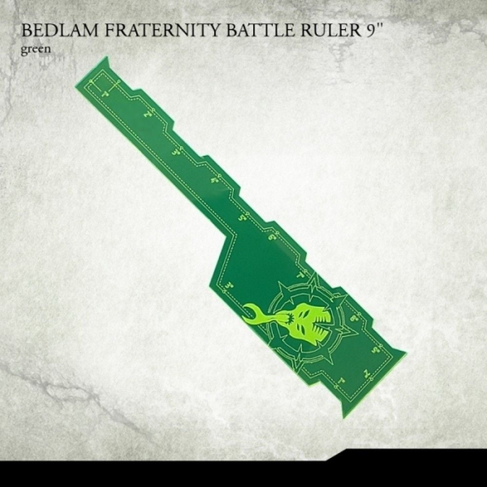 Bedlam Fraternity Battle Ruler 9” - Green