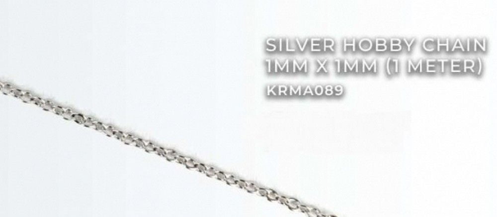 Silver Hobby Chain 1mm x 1mm