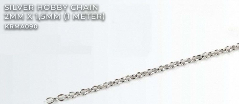 Silver Hobby Chain 2mm x 1.5mm