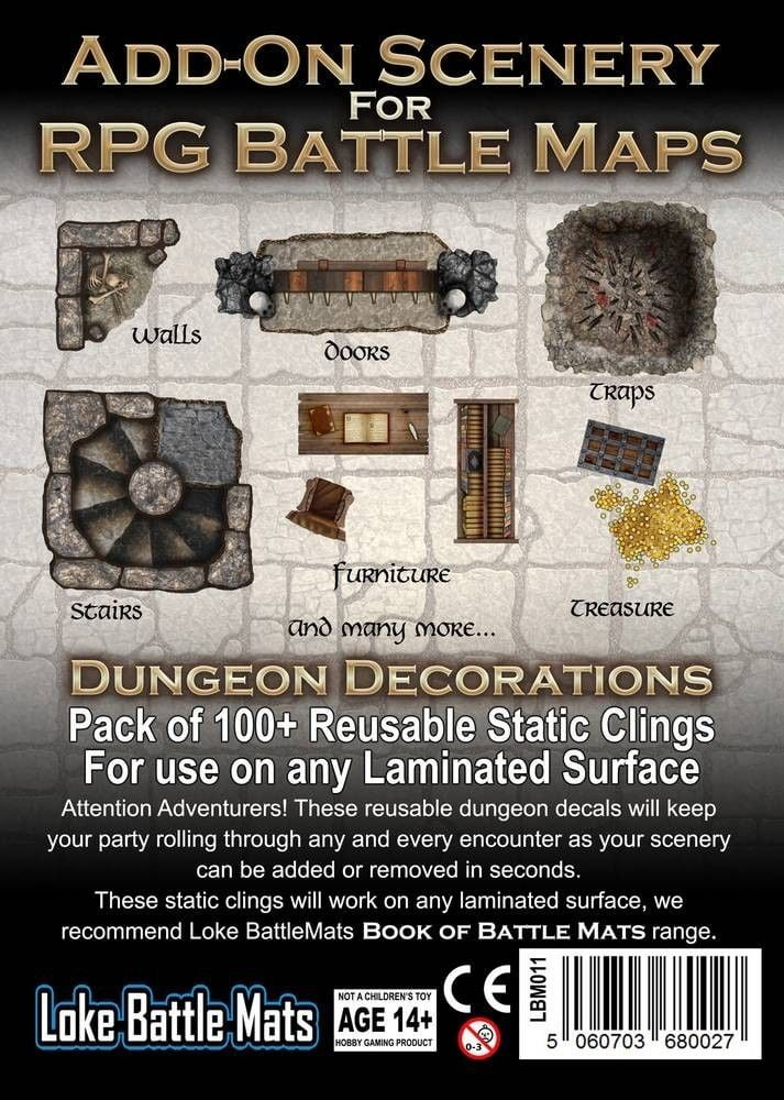 Add-On Scenery for RPG Battle Mats Dungeon Decorations