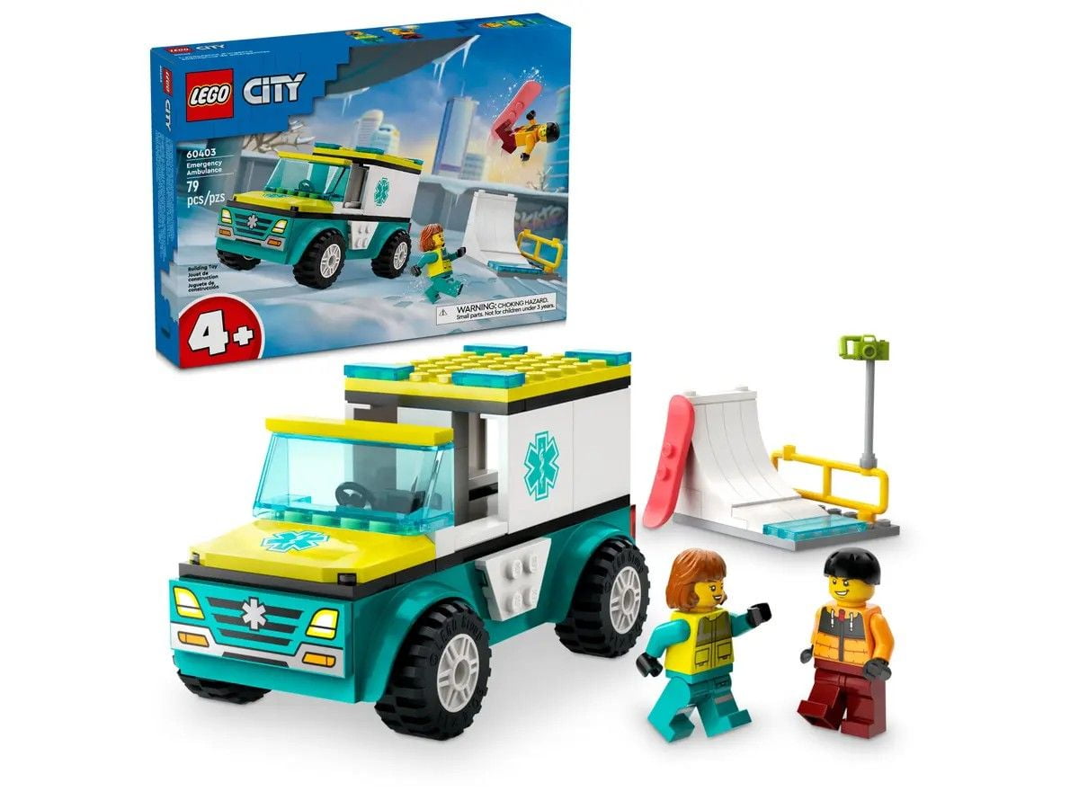 Emergency Ambulance and Snowboarder LEGO City 60403