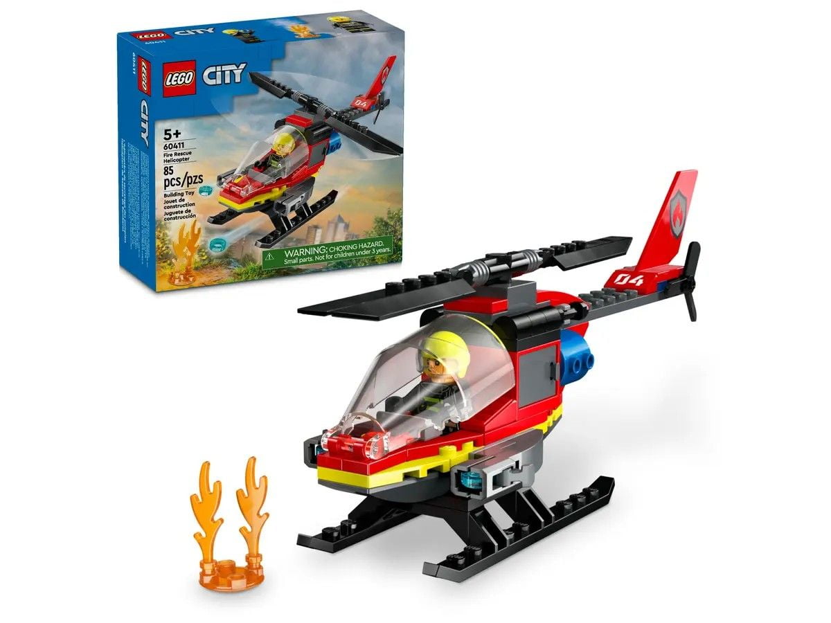 Fire Rescue Helicopter LEGO City 60411