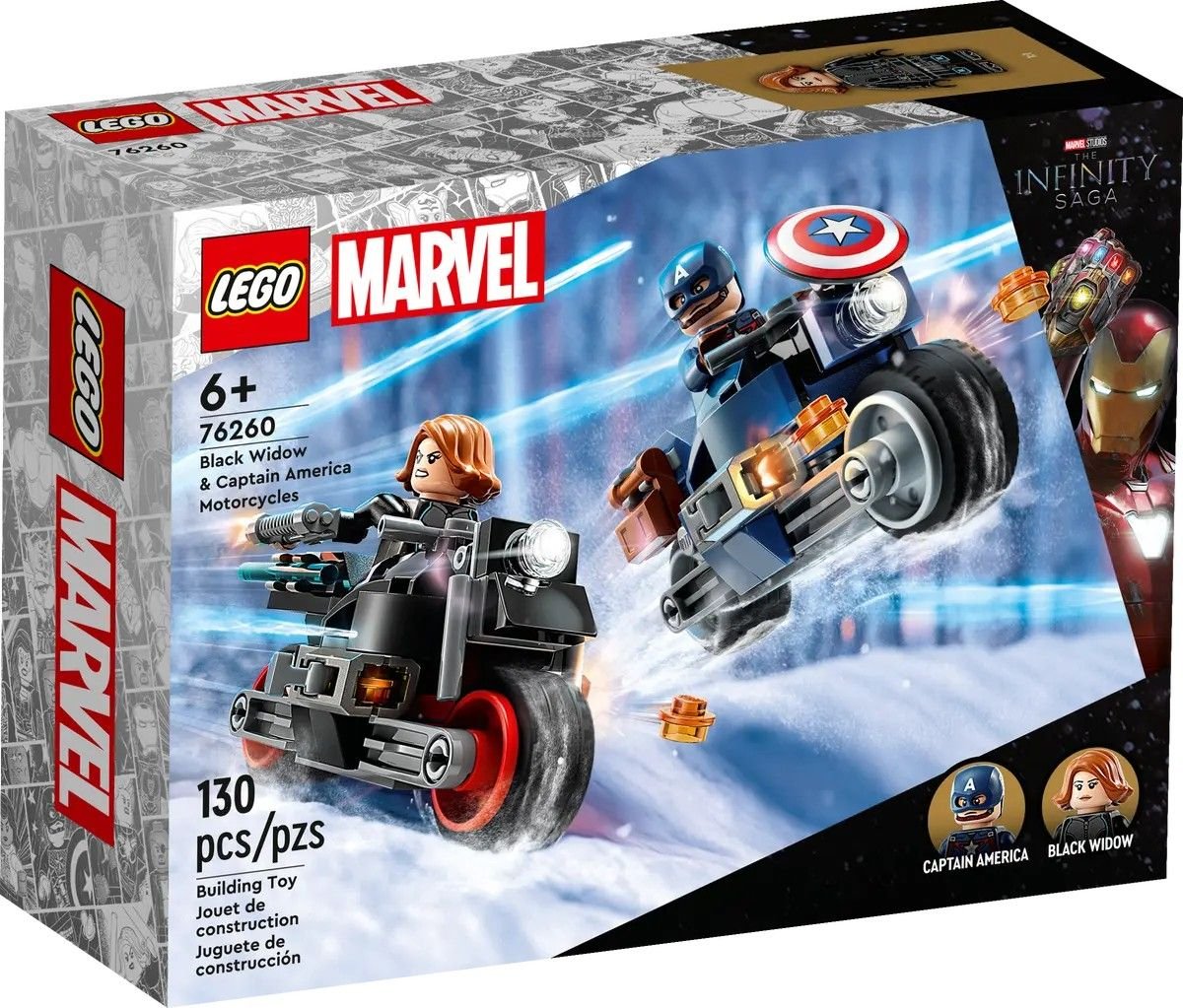Black Widow & Captain America Motorcycles LEGO Marvel 76260