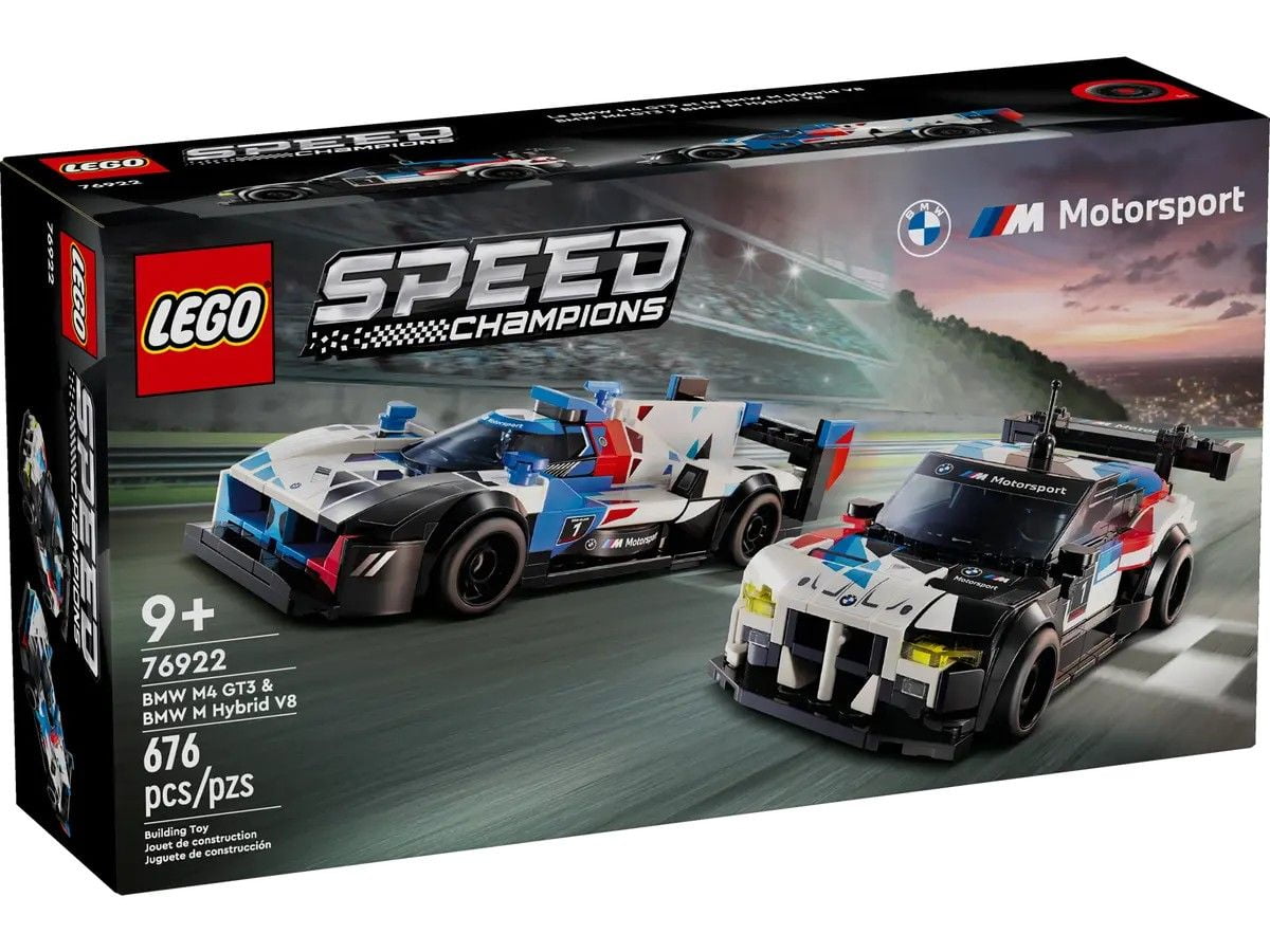 BMW M4 GT3 & BMW M Hybrid V8 Race Cars LEGO Speed Champions 76922