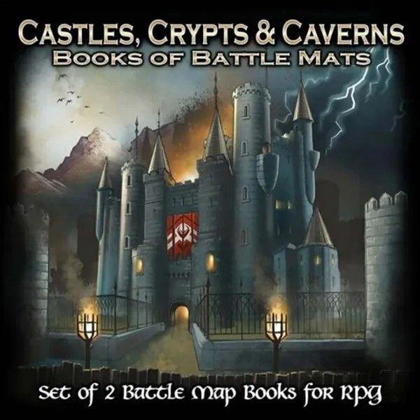 Set of 2 Battle Map Books: Castles, Crypts and Caverns
