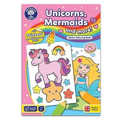 Unicorns, Mermaids & More Sticker Colouring Book