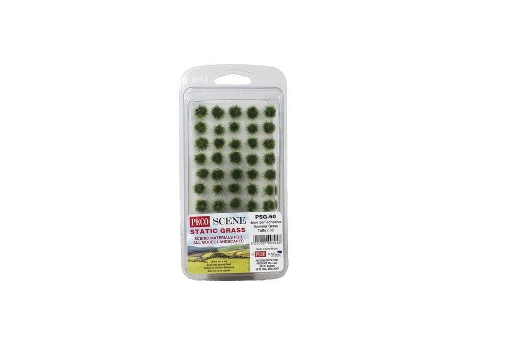 4mm Self Adhesive Tufts - 100 Tufts - Assorted Grass