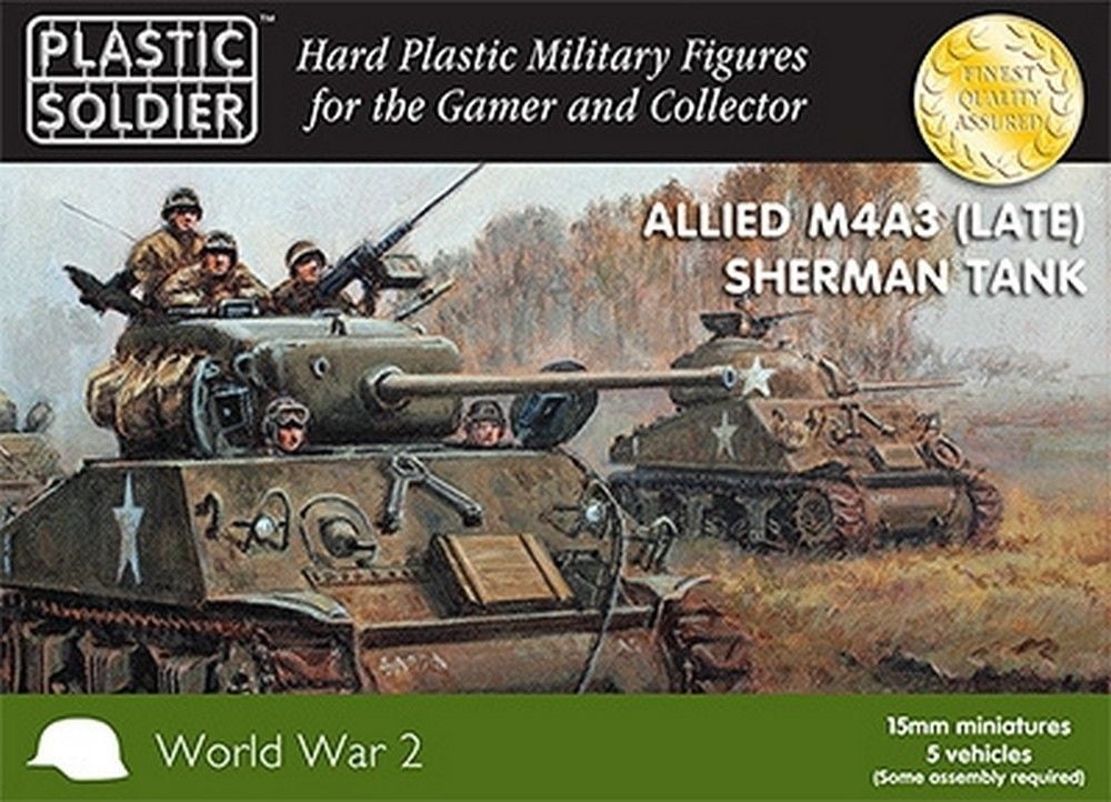 15mm Easy Assembly Sherman M4A3 (Late) Tank
