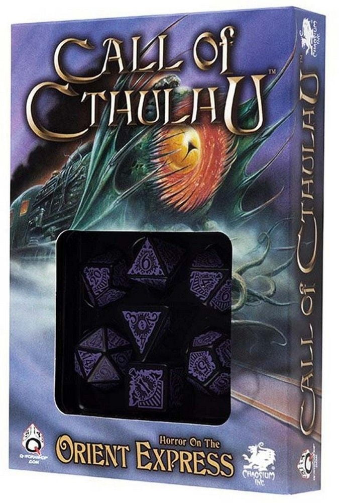 Call of Cthulhu Horror On The Orient Express Black-Purple Dice Set