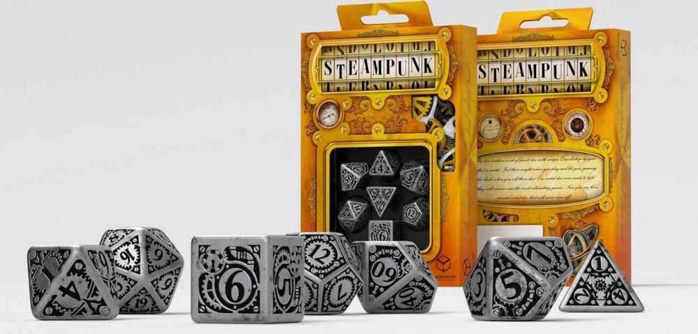 Metal Steampunk Dice Set (7) BOX