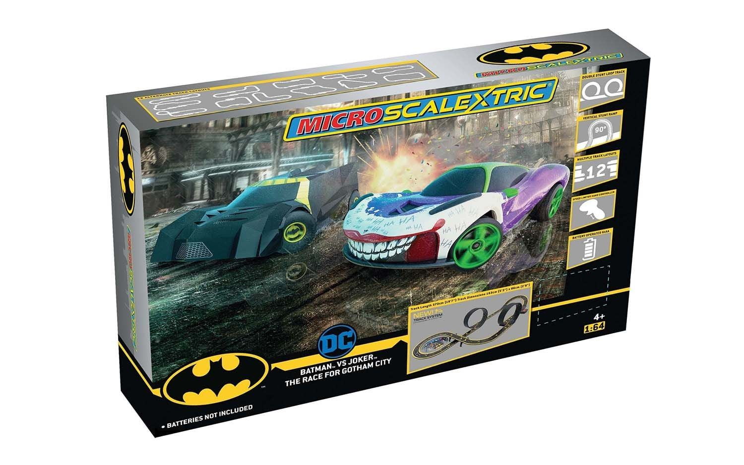 Micro Scalextric Batman vs Joker The Race For Gotham City - Battery Powered Set