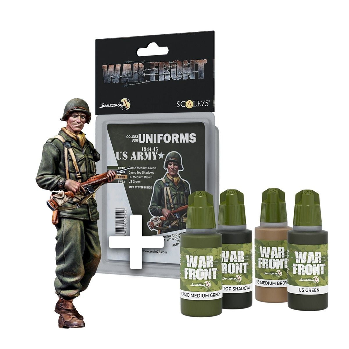 War Front: Pack US Lieutenant + US Army 1944-1945 Paint Set