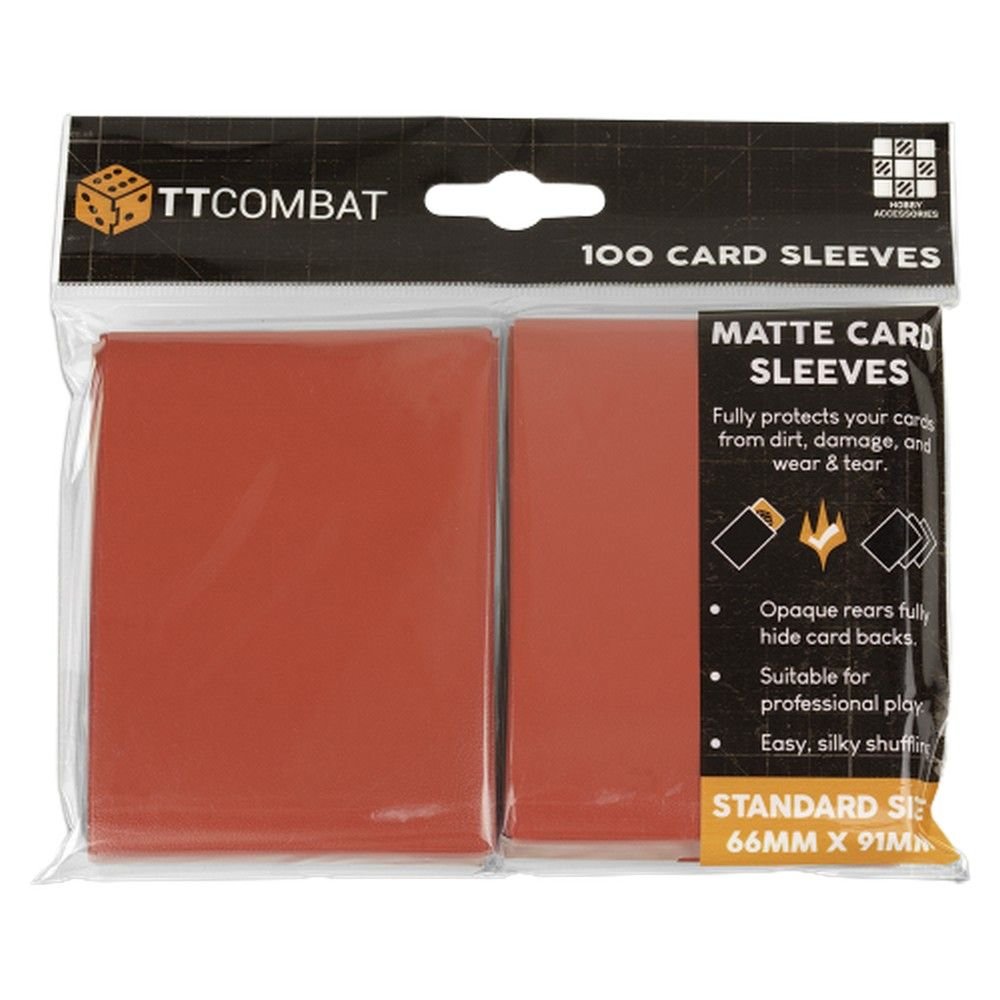 100 Standard Card Sleeves - Red