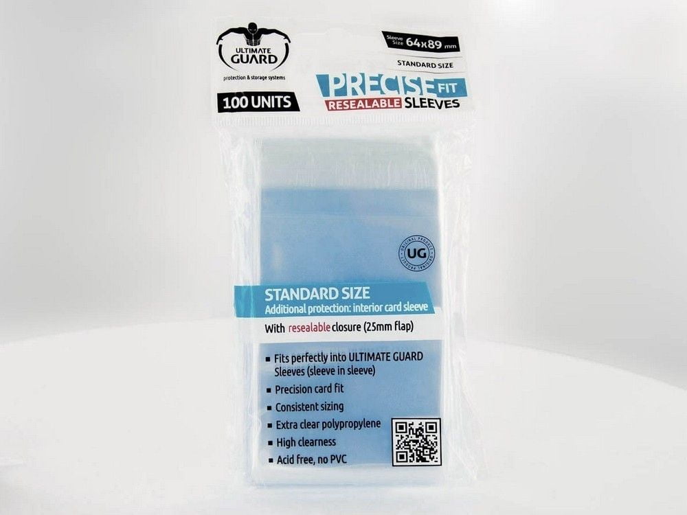Precise-Fit Sleeves Resealable Standard Size - Transparent