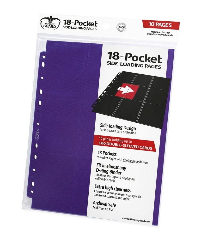 10x 18-Pocket Pages Side-Loading - Purple