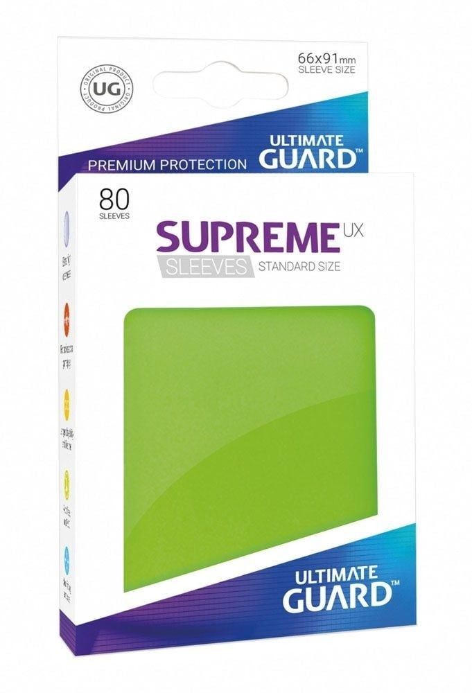 80x Supreme UX Sleeves Standard Size - Light Green