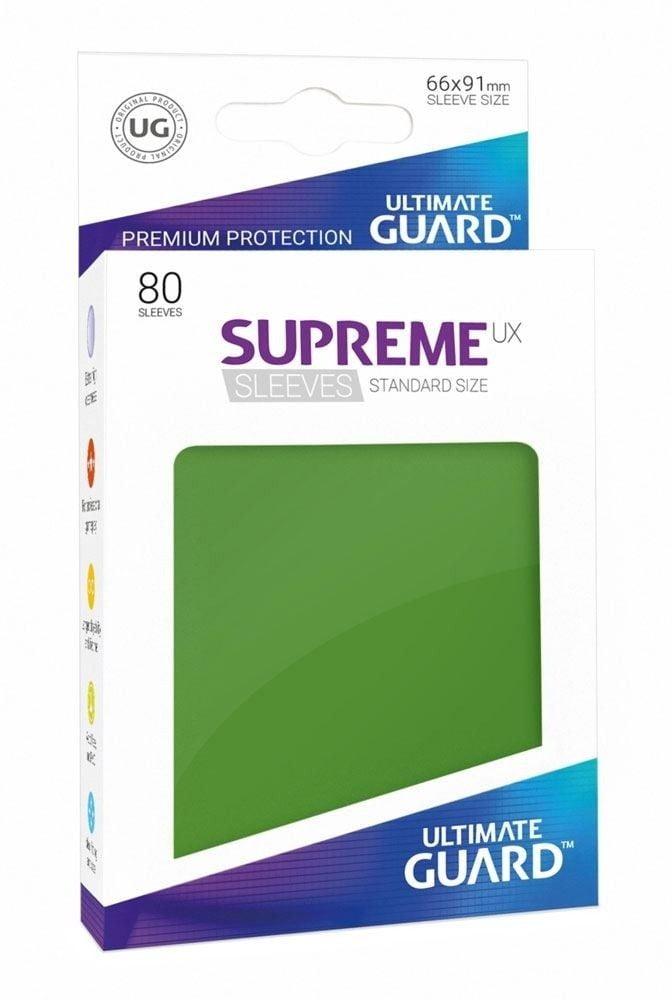80x Supreme UX Sleeves Standard Size - Green