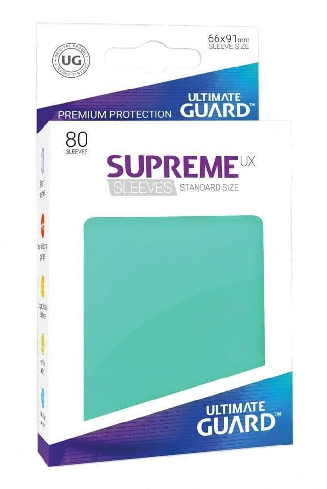 80x Supreme UX Sleeves Standard Size - Turquoise
