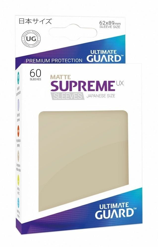 60x Supreme UX Sleeves Japanese Size Matte - Sand