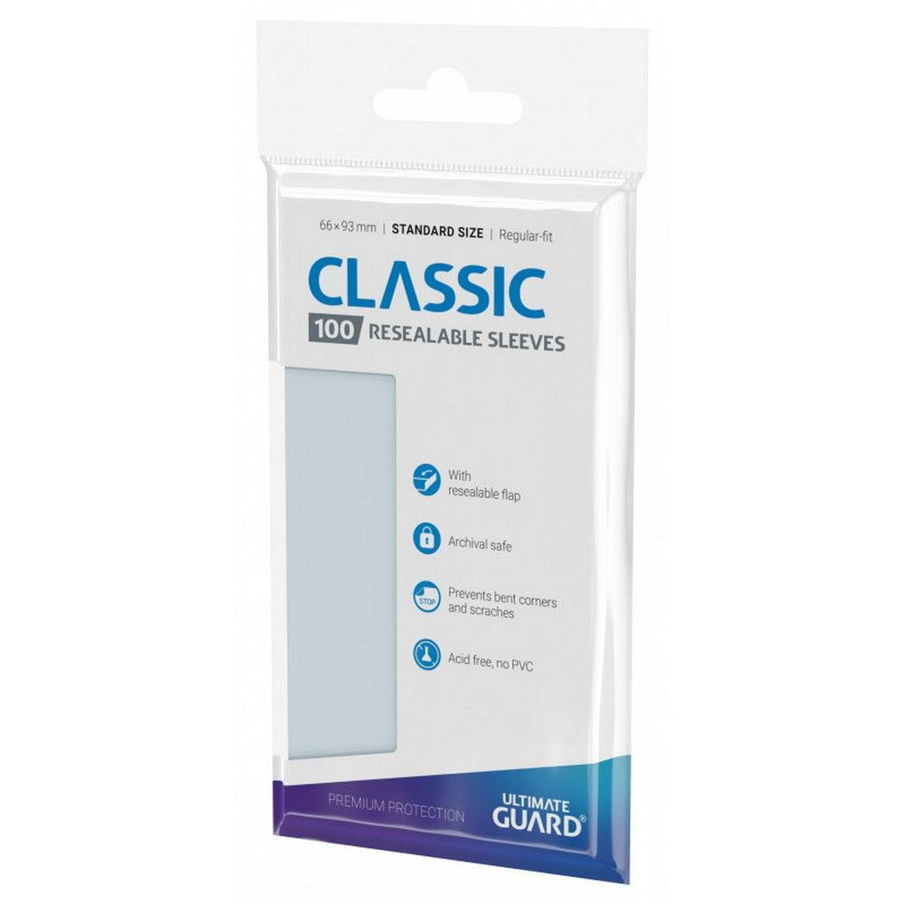 Ultimate Guard Classic Sleeves Resealable Standard Size Transparent