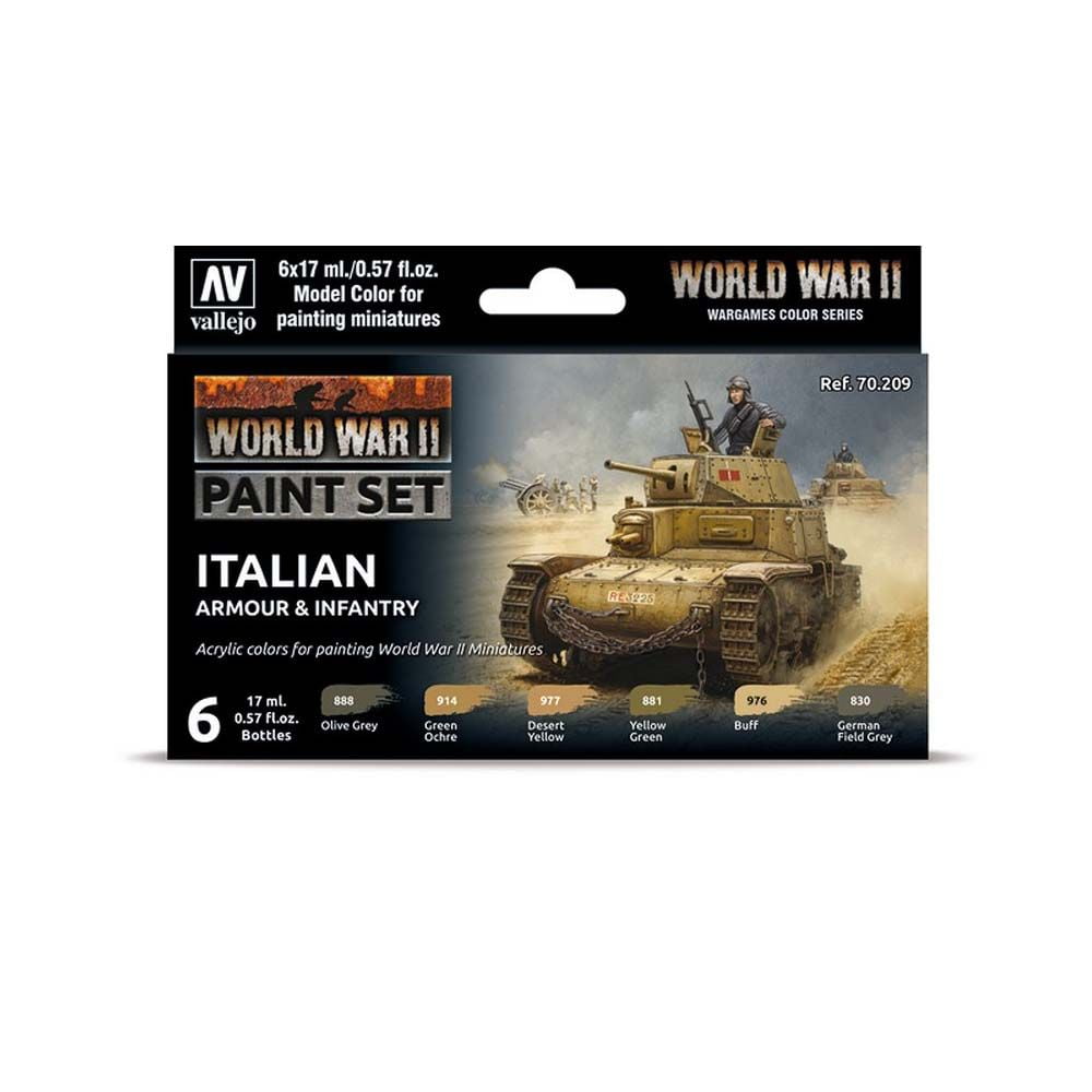 AV Vallejo Model Color Set - WWII Italian Armour & Infantry