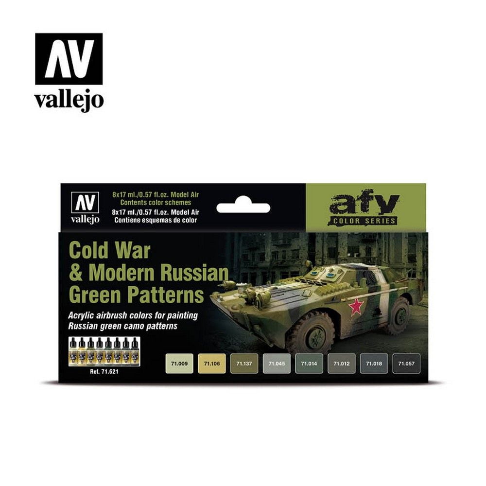 AV Vallejo Model Air Set - Cold War and Modern Russian Green Pat