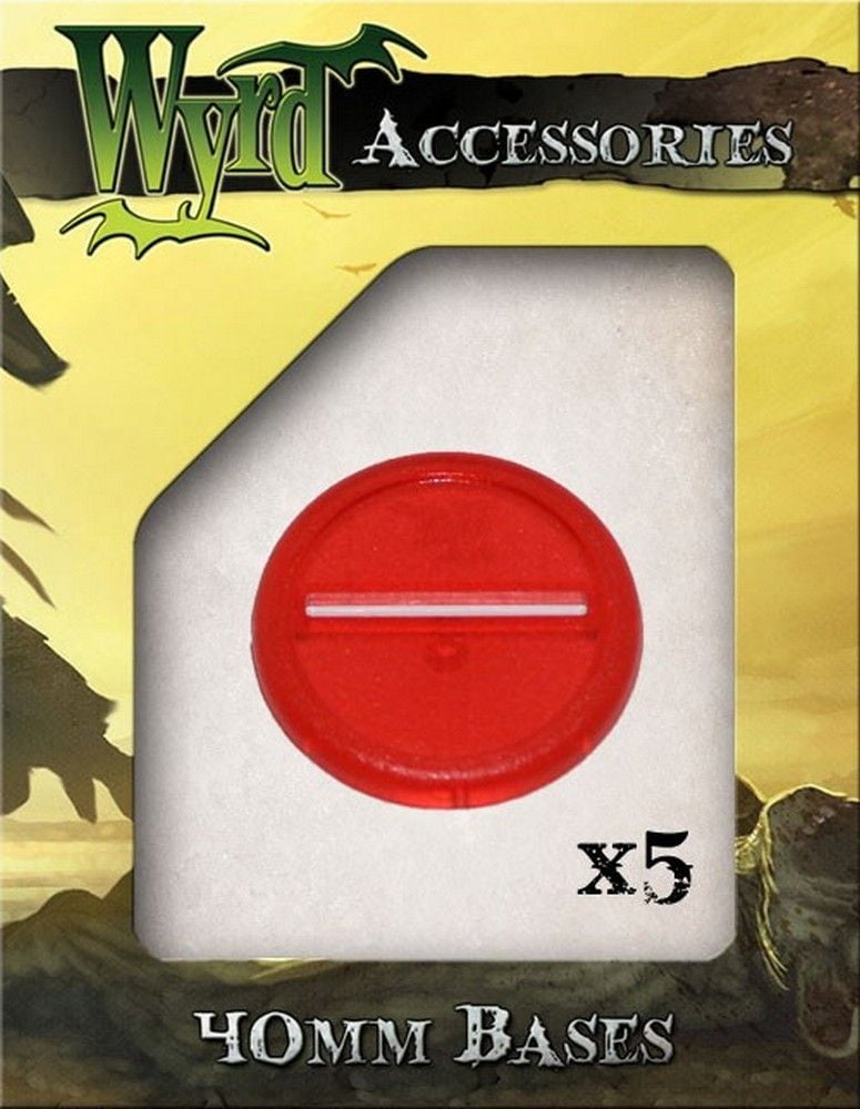 Red 40mm Translucent Bases - 5 Pack