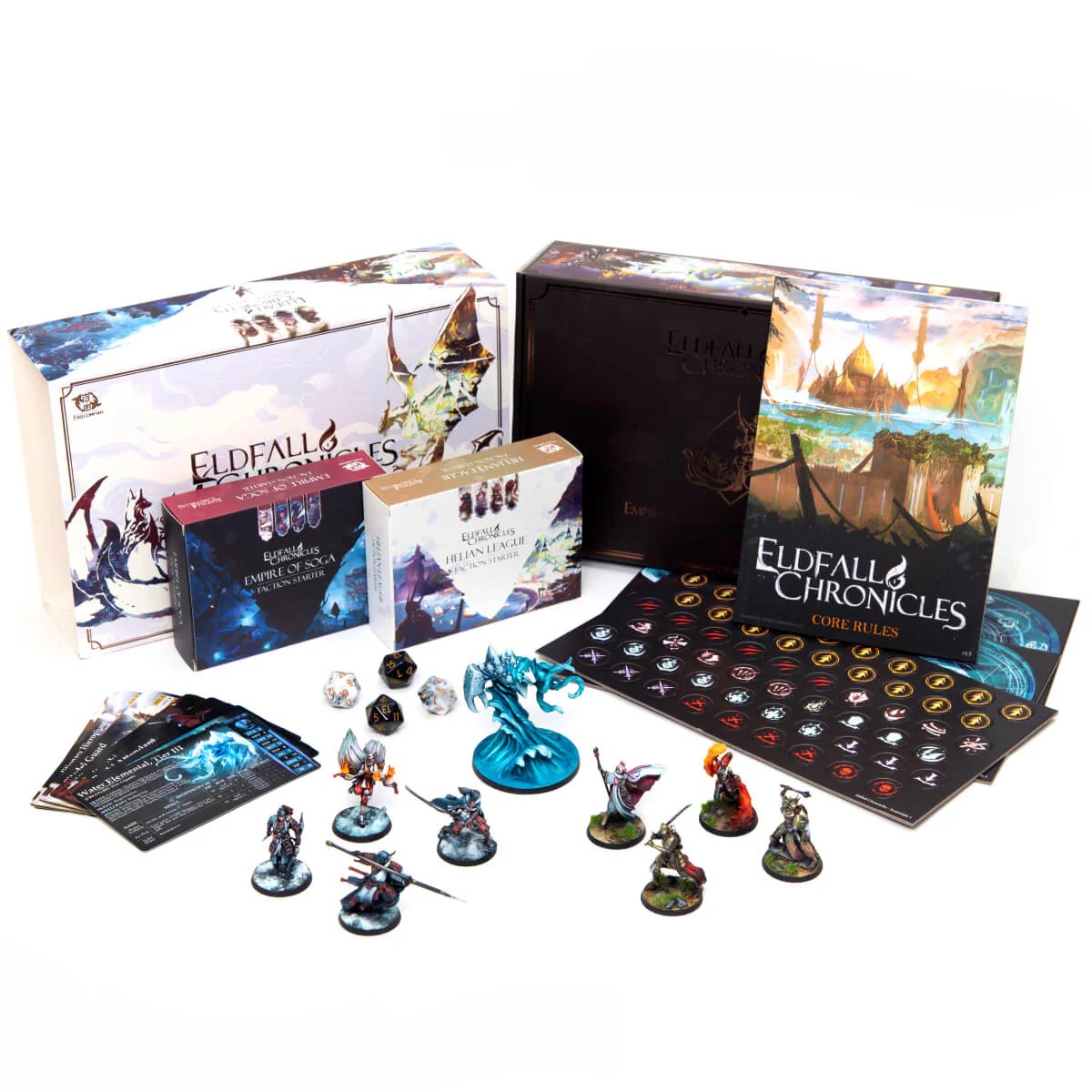 Eldfall Chronicles: Two-Player Starter Set -  Empire of Soga vs Helian League By Free Company