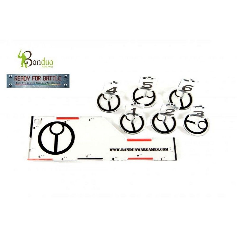 Bandua Wargames New Order Combat Ruler and Tokens | Wayland Games