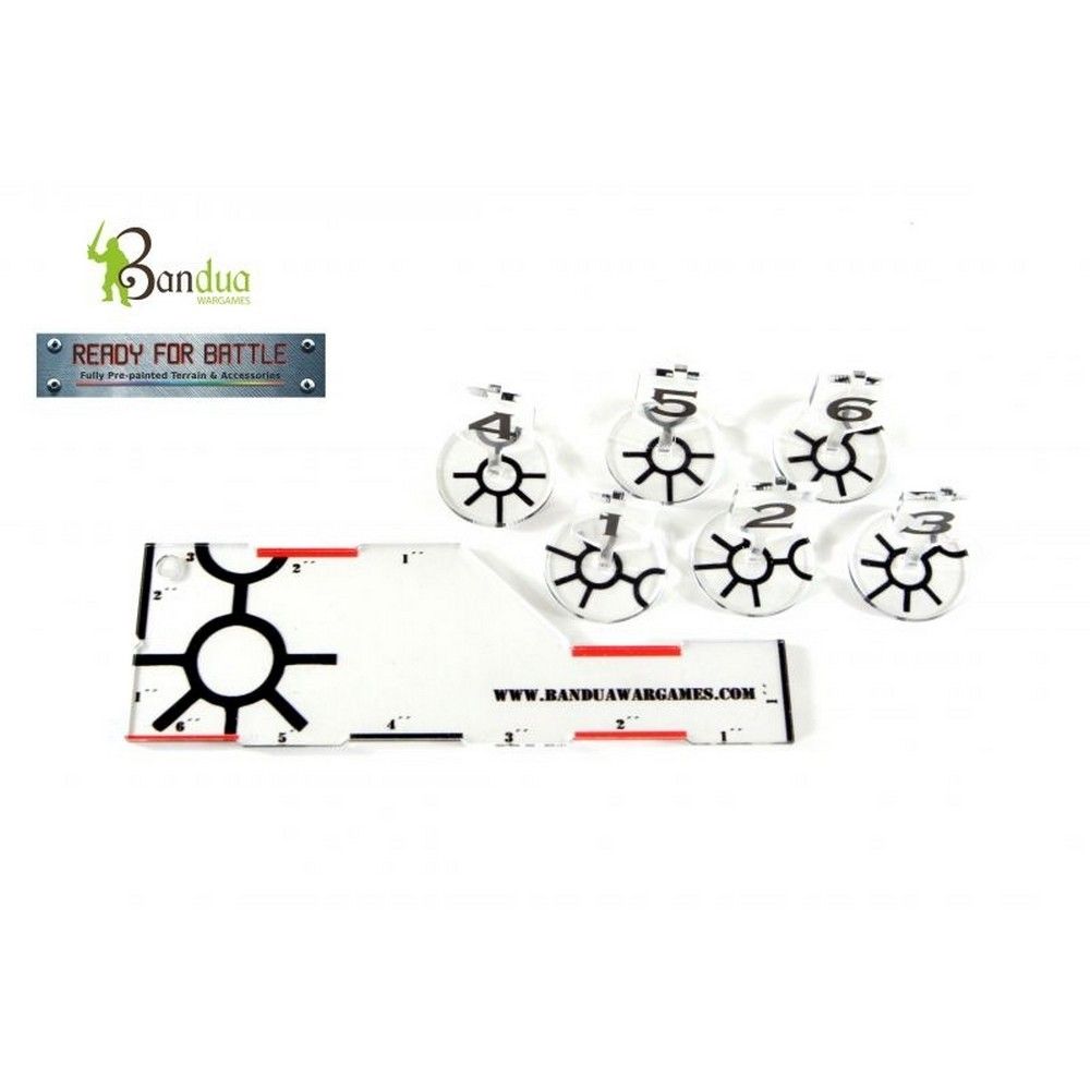 Bandua Wargames The Awakened Combat Ruler and Tokens | Wayland Games