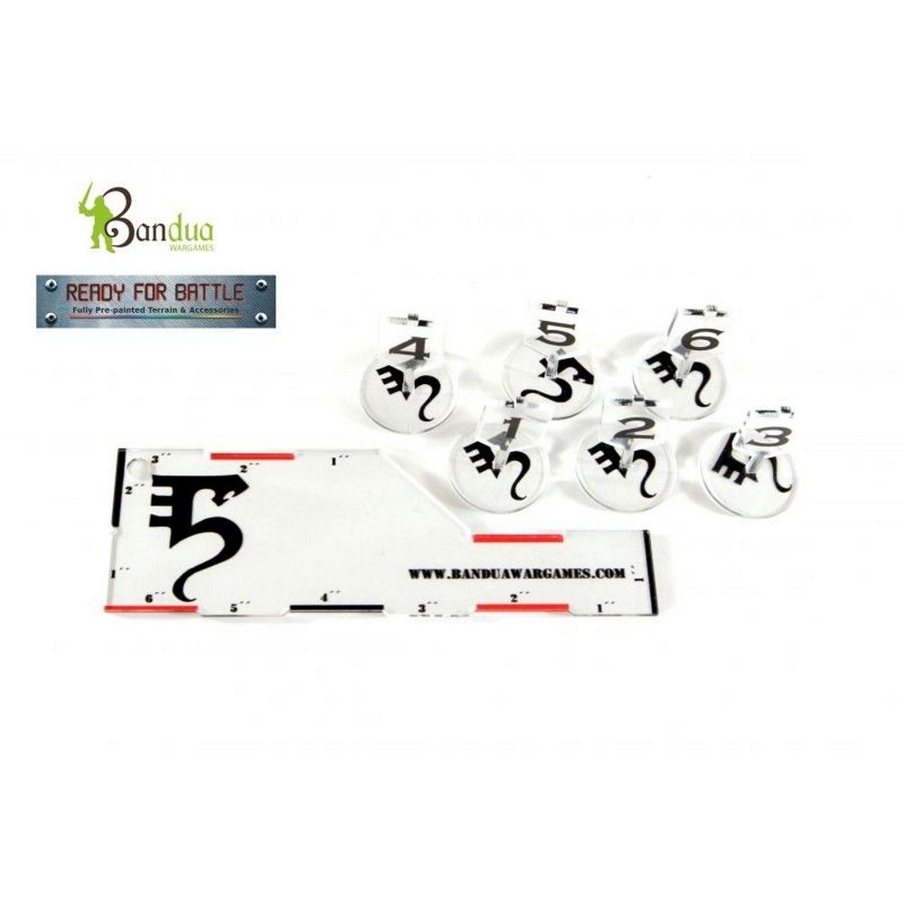 Bandua Wargames Ancient Lineage Combat Ruler and Tokens | Wayland Games