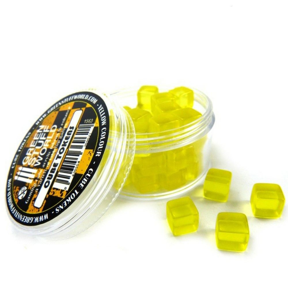 Yellow Cube Tokens Green Stuff World 8436554369621ES | Wayland Games