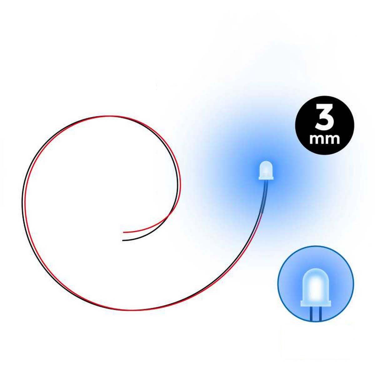 Blue Led Lights - 3mm Green Stuff World 8435646511856ES | Wayland Games