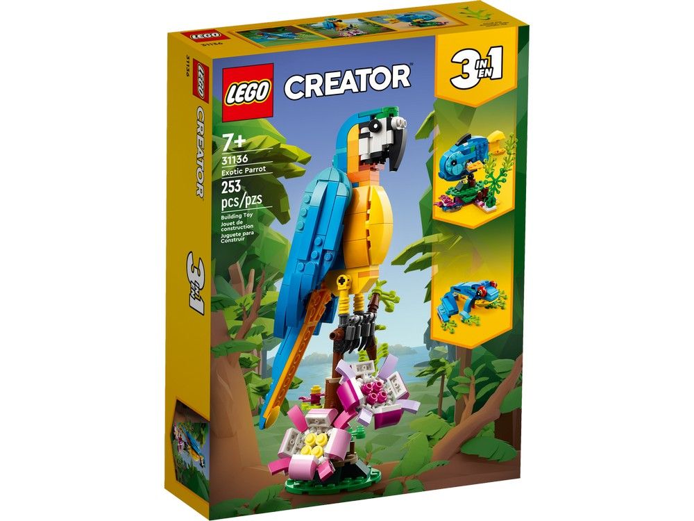 Exotic Parrot LEGO Creator 3-in-1 31136 LEGO 31136 | Wayland Games