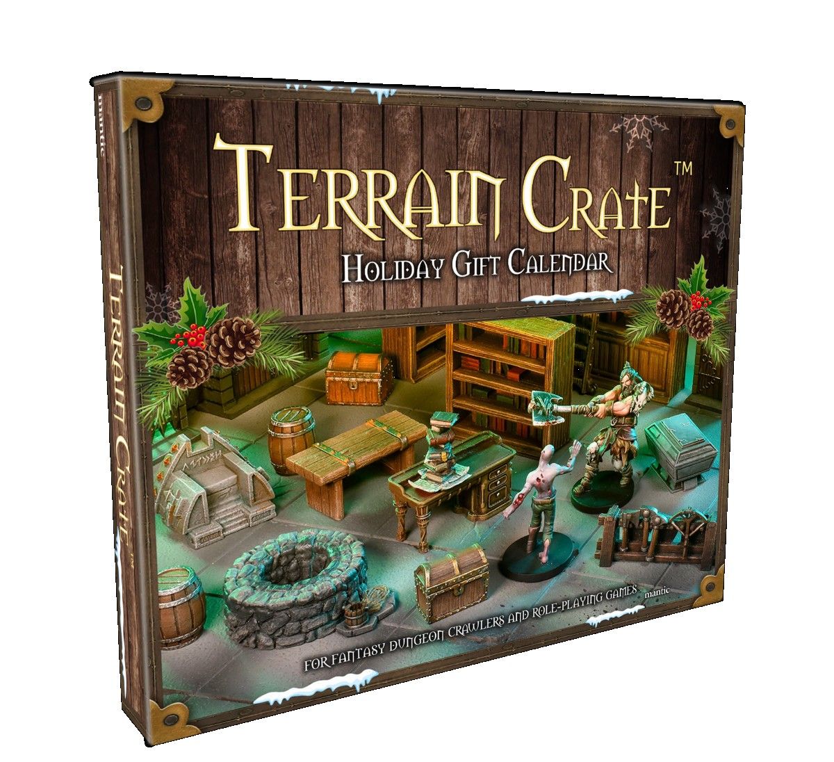 Terrain Crate Wizard's Study - 20 Pièces Décor Fantasy Pour Jeux De Rôle (DnD, Pathfinder), échelle 28-32 Mm, Pré-peintes