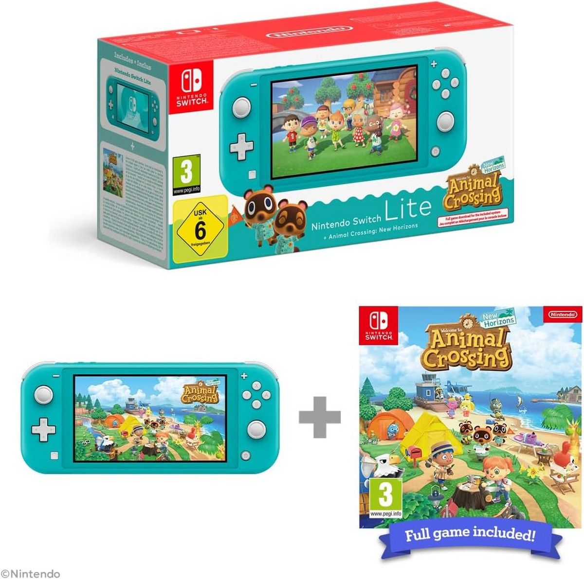 Nintendo Switch Lite Turquoise Animal Crossing New Horizons