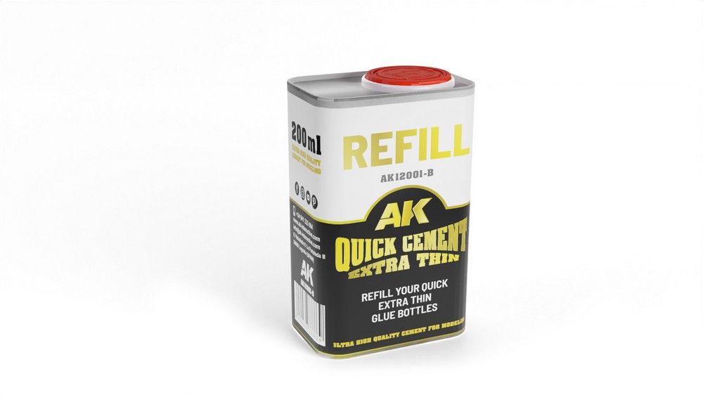 AK Interactive Quick Cement Extra Thin (200ml Refill)