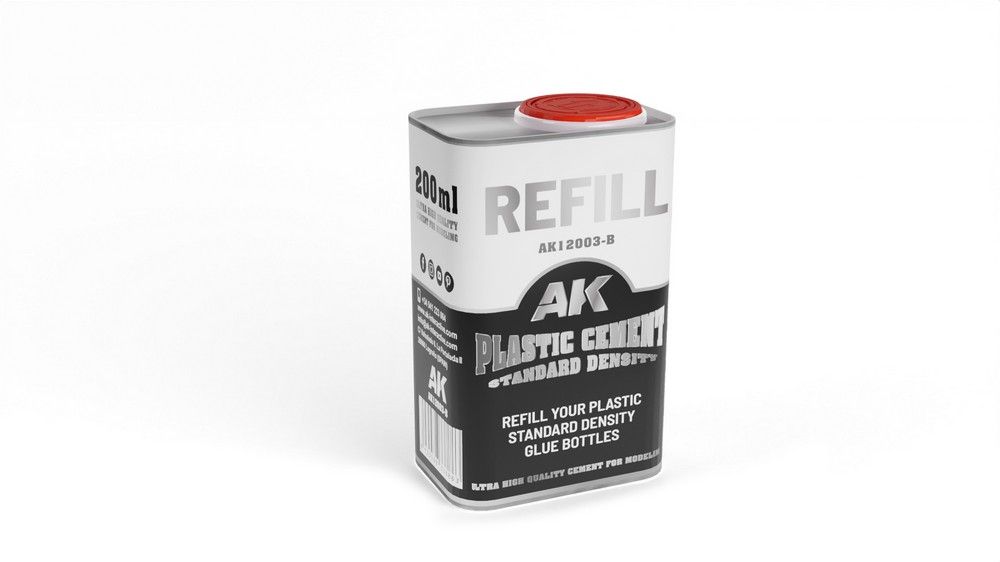 AK Interactive Plastic Cement Standard Density (200ml Refill)