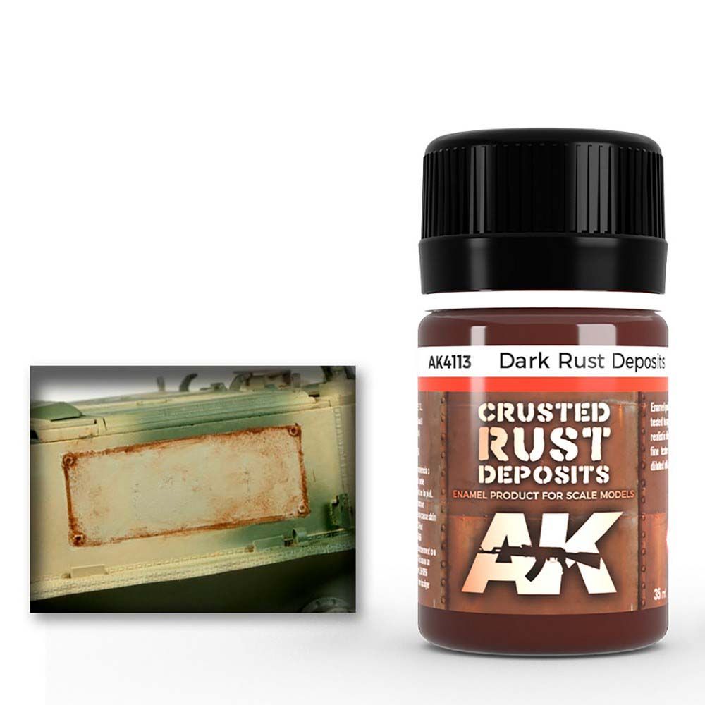 AK Interactive Dark Rust Deposit paint pot