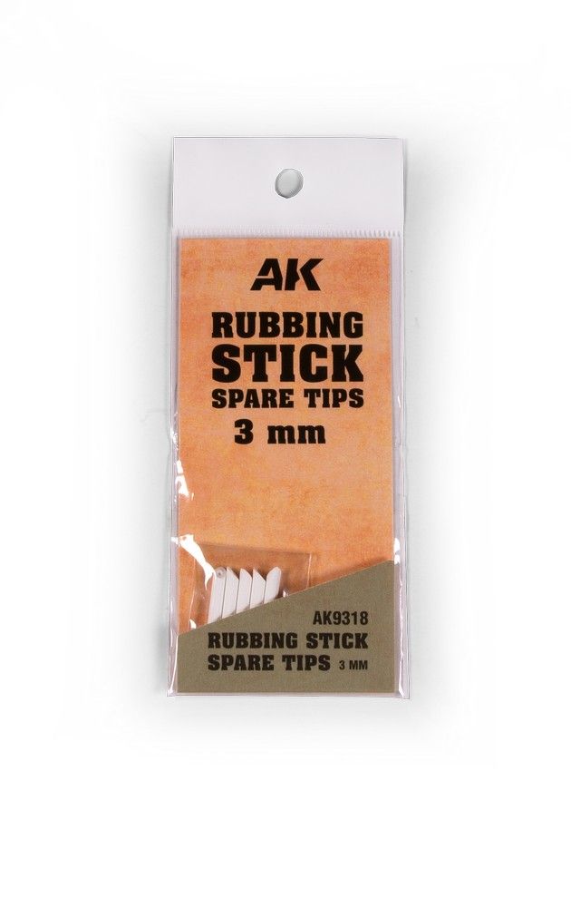 AK Interactive Rubbing Stick Tips 3mm