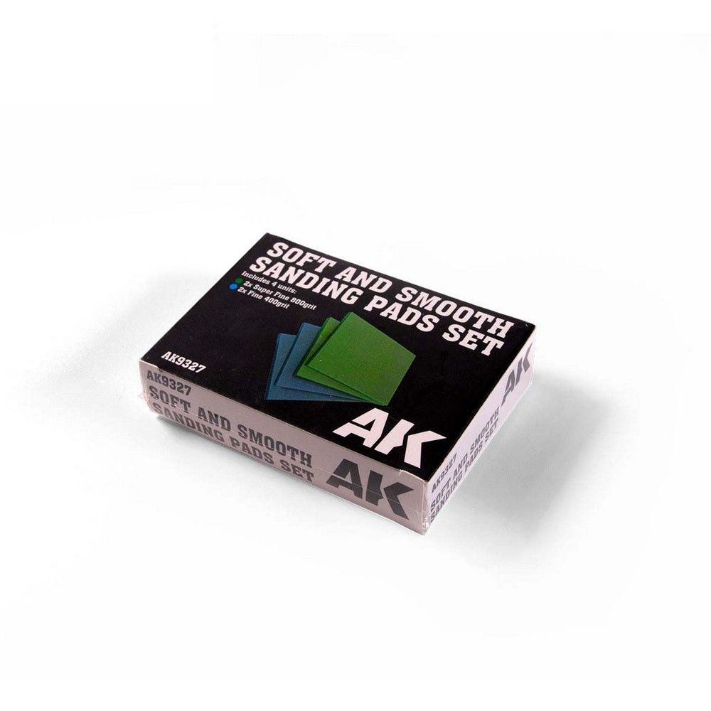 AK Interactive Soft and Smooth Sponge Sandpaper Set (4 Units)