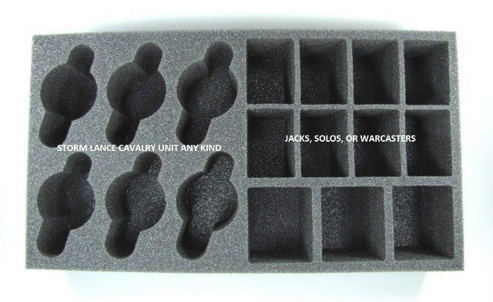 Battle Foam Cygnar Storm Lance Cavalry Foam Tray (PP) (15.5" X 8.5" X 3")