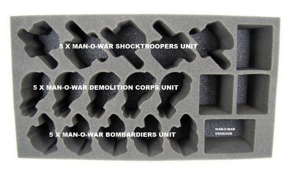 Battle Foam Khador Man-O-War Foam Tray (PP) (15.5" X 8.5" X 3")