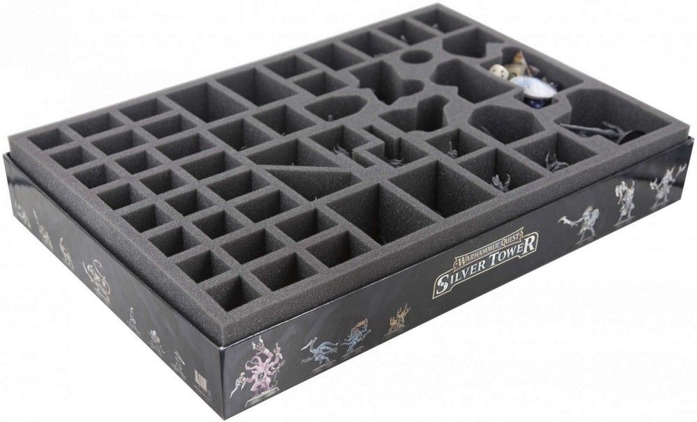 Feldherr 60mm Foam Tray with 52 Compartments for the Warhammer Quest: Silver Tower Box