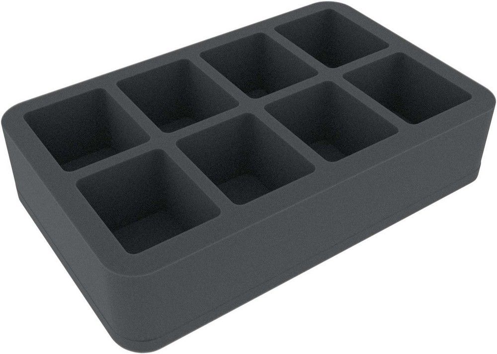 Feldherr 60mm Half-size Figure Foam Tray with 8 Large Cut-outs