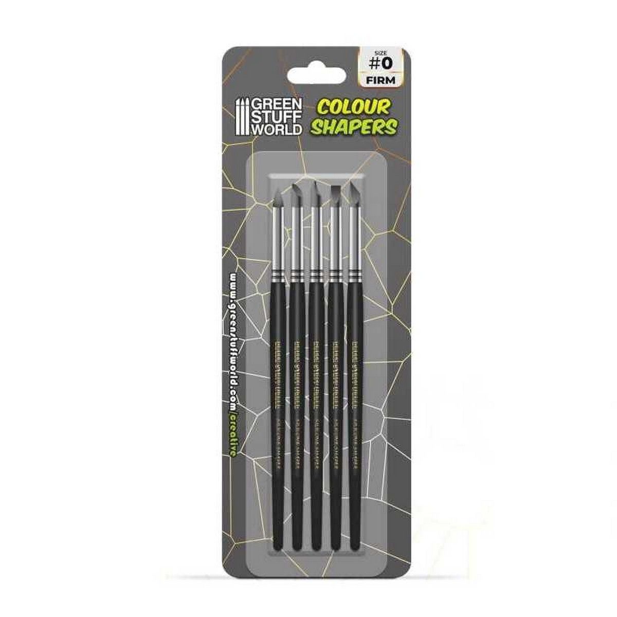 Green Stuff World Colour Shapers Brushes Size 0 - Black Firm