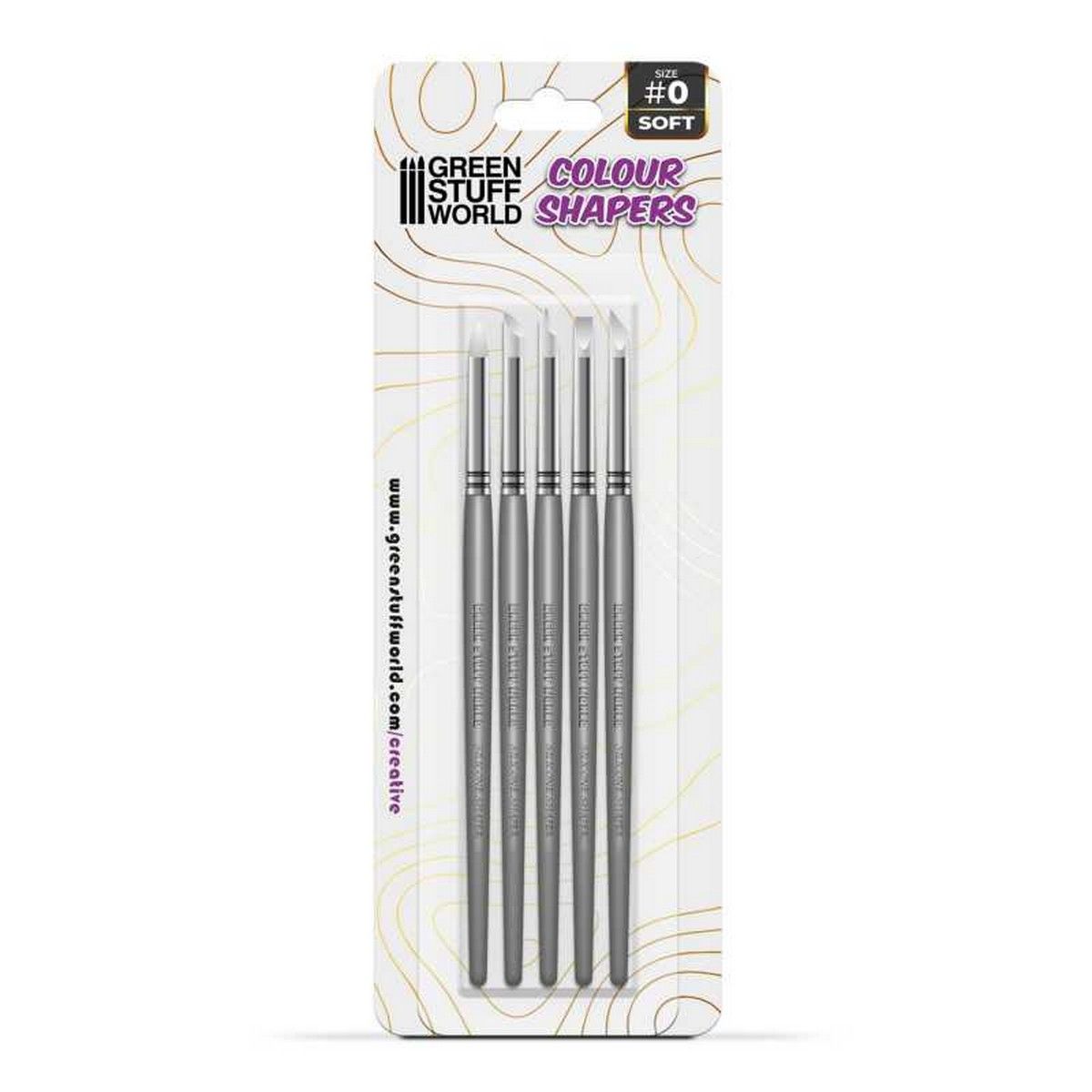 Green Stuff World Colour Shapers Brushes Size 0 - White Soft